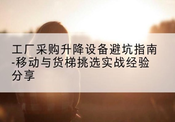 三门峡移动式升降机怎么选-工厂采购升降设备避坑指南-移动与货梯挑选实战经验分享