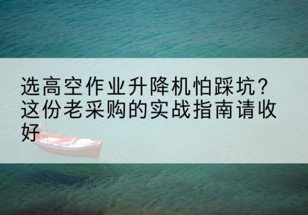 三门峡高空作业升降机厂家推荐-选高空作业升降机怕踩坑？这份老采购的实战指南请收好